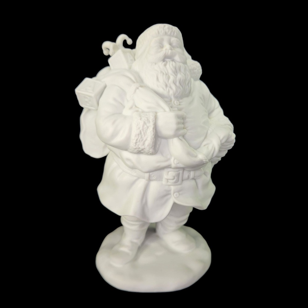 Department 56 Winter Silhouette Jolly St Nicholas White Santa Claus Figurine